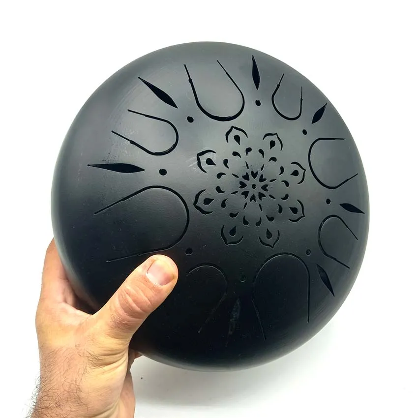 هپی درام 8 یا 10 نت مشکی طرح گل